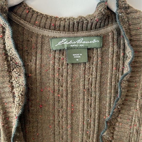 Eddie Bauer Lace V-neck cardigan - Picture 2 of 5